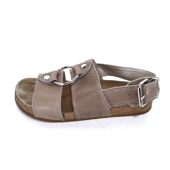 John Fluevog Mocha Leather Sandals - Picture 7 of 13